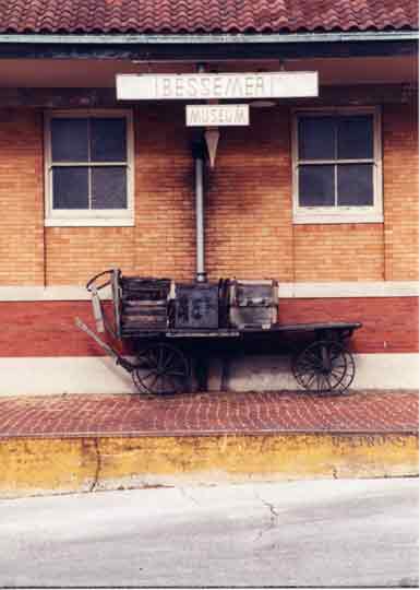 railroad station and trunks, bessemer, alabama