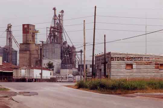 stone lumber and afc grain elevators, tennessee river, lumber yard, decatur, alabama