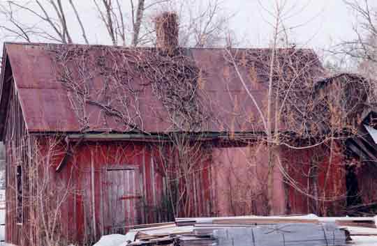 red building in lumber yard, heflin, alabama
